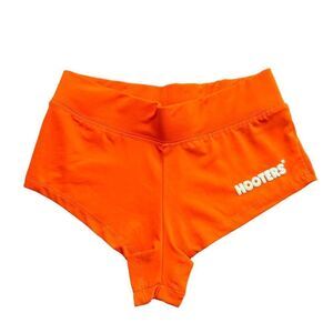🔃Hooters Logo Orange Cheeky Waitress Uniform Shorts